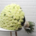 Букет из 101 70 см белые розы