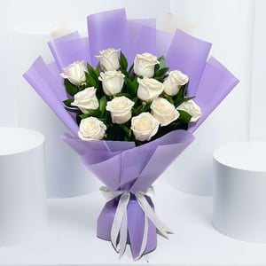 Букет белоснежных роз