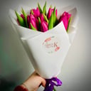 Букет «15 ярко-розовых голландских тюльпанов»