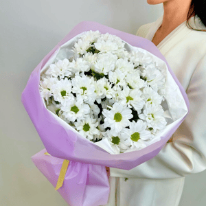 Букет "Спасибо, мама" из хризантем