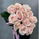 Букет из 15 одноголовых пудровых роз