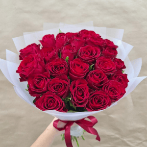 Букет из 25 красных роз Кения
