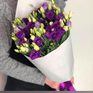 Букет «Фиолетовое поле» из эустом