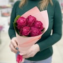 Букет «Малиновый презент 5шт» из роз