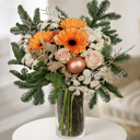 Букет «Имбирный пряник» из хризантем и роз