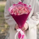 Букет «Роза розовая 15 шт»