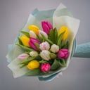 Букет 15 тюльпанов микс