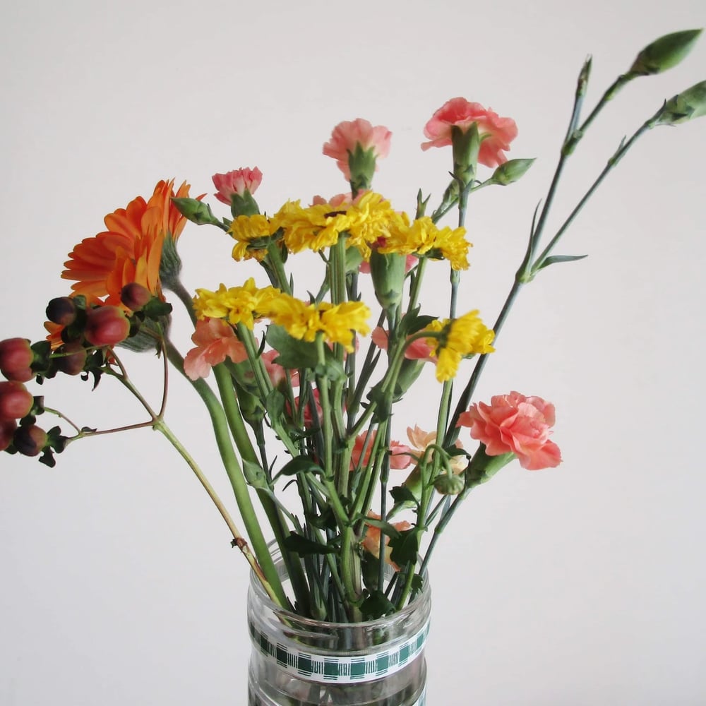 Fresh bouquet in a clean vase