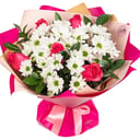 Букет «Зоя» из хризантем и роз