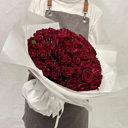 Букет 101 красной розы в упаковке