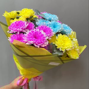 Букет «Краски летнего настроения» из хризантем