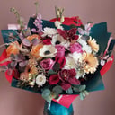 Букет «Улыбка фортуны» из экзотических цветов и гербер