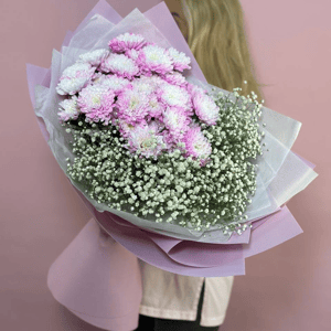 Букет с гипсофилой