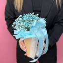 Композиция «Голубая гипсофила в стаканчике»