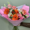 Букет «Клумба» из роз и хризантем