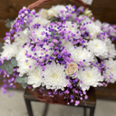 Корзина с цветами «Римма» из хризантем и роз