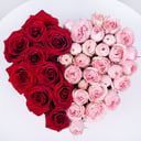 Композиция в форме сердца «Сердечный друг» из роз