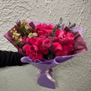 Букет «Мечта поэта» из роз и маттиолы