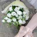 Букет «Воздушная белая эустома»