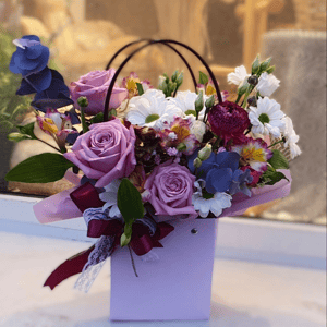 Композиция «Прованс» из эустом и хризантем