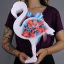 Композиция из сухоцветов фламинго