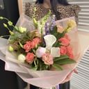 Букет «Венесуэла» из роз и калл