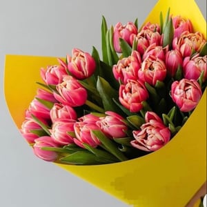Букет розовых тюльпанов 31 шт