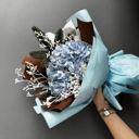 Букет «зимний комплимент» из гортензий