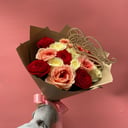 Букет «15 разноцветных роз»