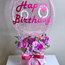 Композиция «Воздушное послание» из гвоздик и хризантем