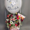 Подарочный набор «Для нее» из гипсофил и роз