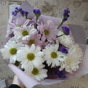 Букет «Хризантема кустовая и статица»