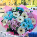 Букет в стиле прованс из хризантем