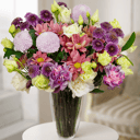 Букет «Теплые объятия» из хризантем и эустом