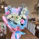 Букет «Зефирный» из роз и гербер