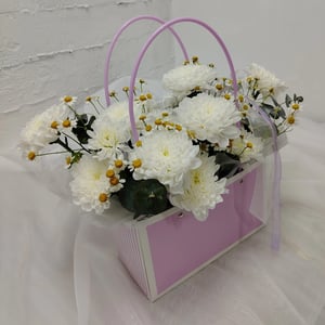 Коробка с цветами «Верность» из ромашек