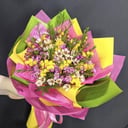 Букет Хамелациума и Мимозы