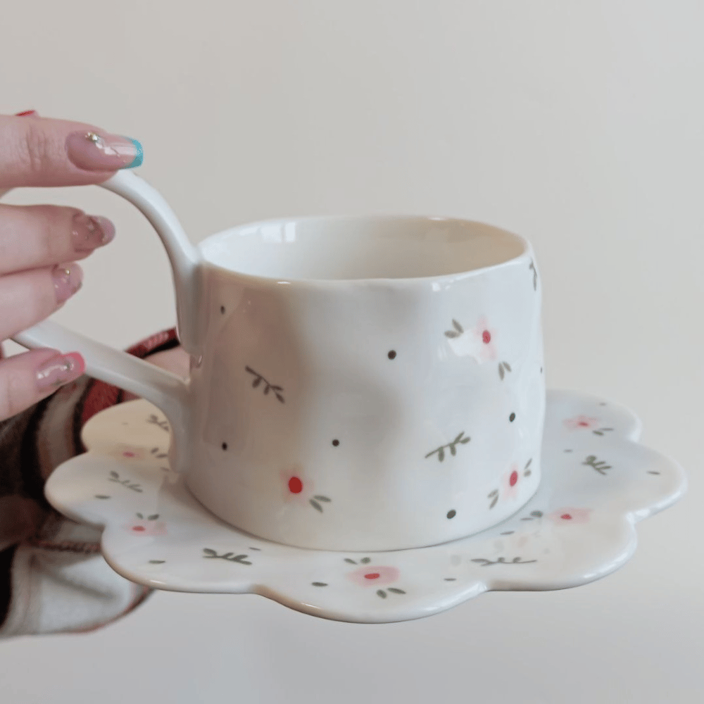 Чайная пара с цветочками