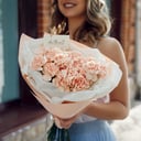 Букет «Персиковые гвоздики 15 штук»