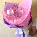 Подарочный набор «Гипсофила в шаре с перьями»