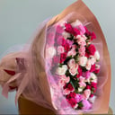 Букет «Микс кустовых розочек в розовой гамме»