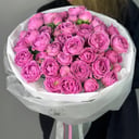 Монобукет пионовидных кустовых роз (017)