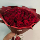 Букет из 51 красной розы Кения в пленке