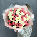 51 нежно-розовая роза