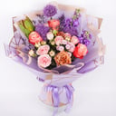 Букет «Экзотик» из хризантем и экзотических цветов