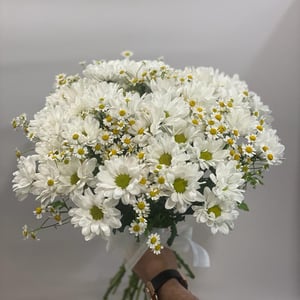 Букет «Фробишер» из хризантем и ромашек