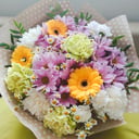 Букет «Прекрасное начало» из хризантем и гербер