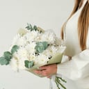 Букет "Белая Elegance" из хризантем