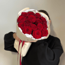 Монобукет из 15 красных роз