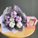 Подарочный набор «Набор "Аромасвеча с букетом из сухоцветов"»